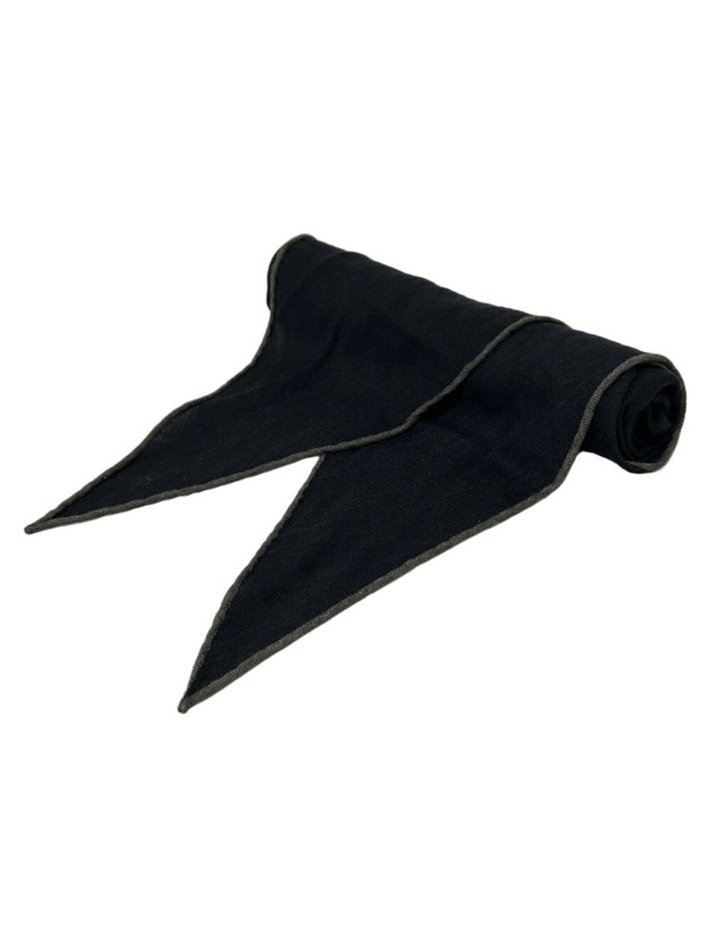 Hermes Shawl Losange Black Cashmere Silk Scarf